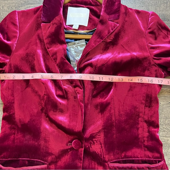 Anthropologie Ett Twa Velvet Gallery Blazer Jacket - Picture 9 of 11